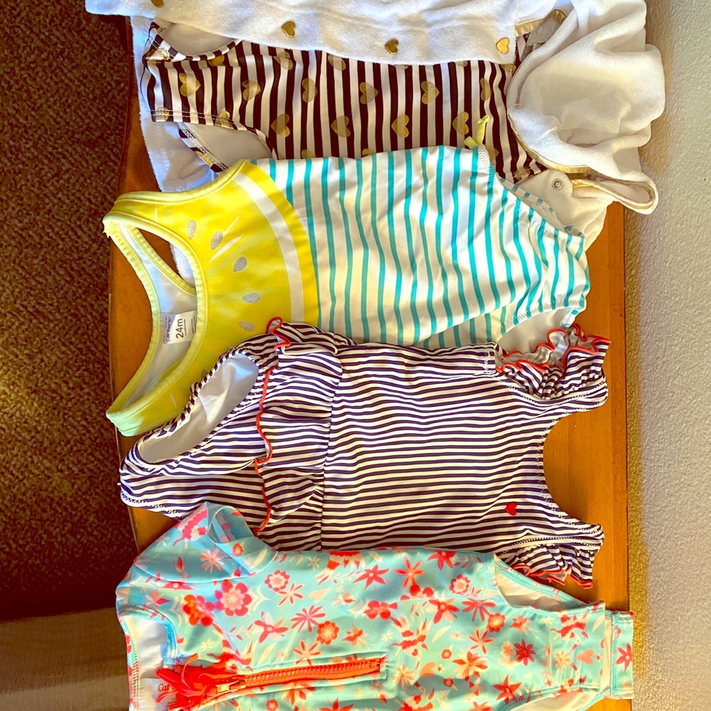 Lot of Four 24 month/2T swimsuits